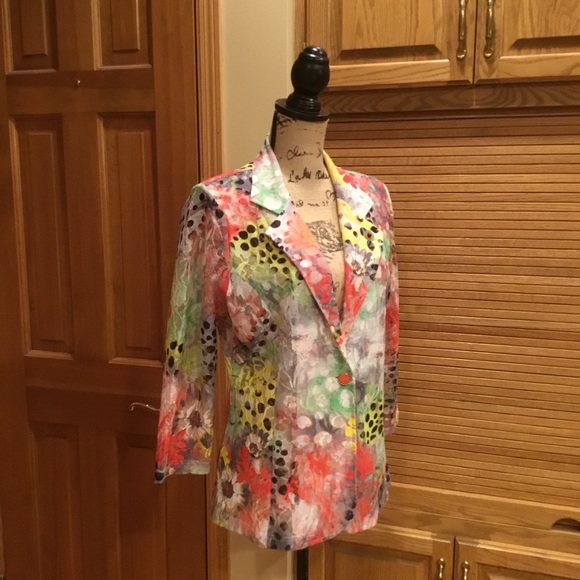 Erin London Spring Jacket Large - Picture 2 of 6